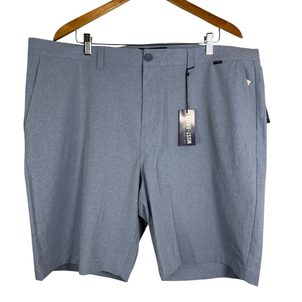 Travis Mathew Mens Size 42 Beck Performance Golf Shorts Stretch Blue‎ NWT